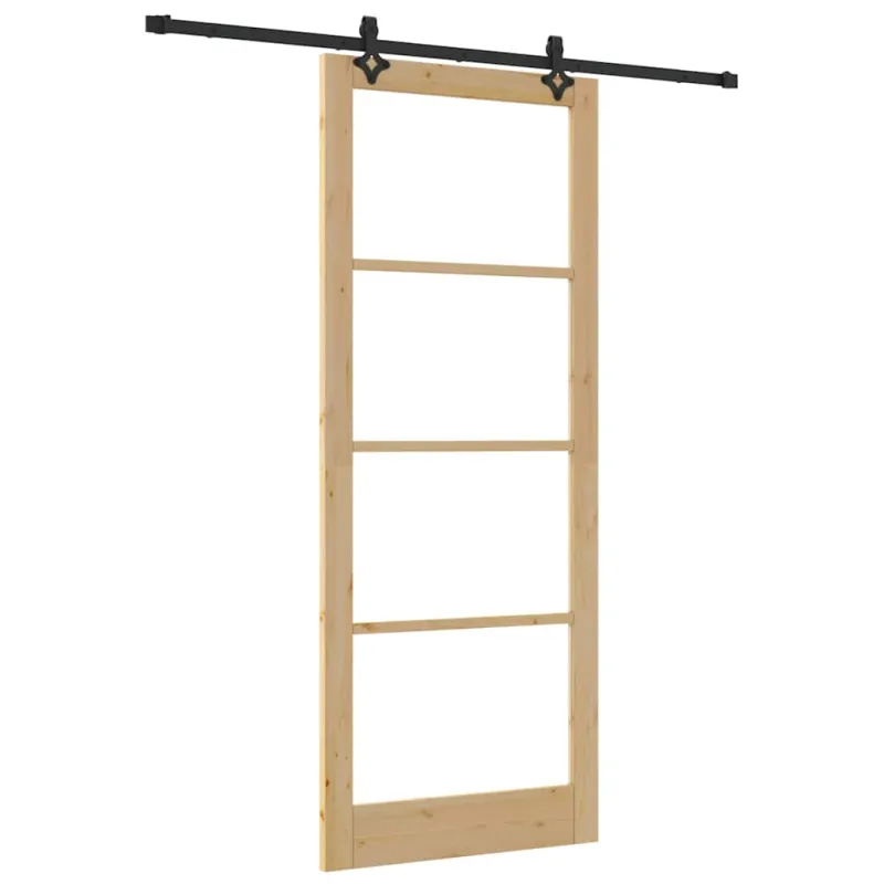 Slankios durys ORKDAL Natūrali ir juoda 93 x 232 cm
