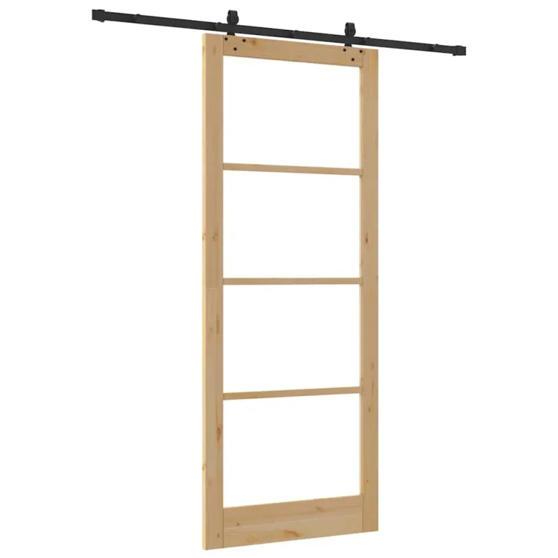 Slankios durys ORKDAL Natūrali ir juoda 93 x 232 cm