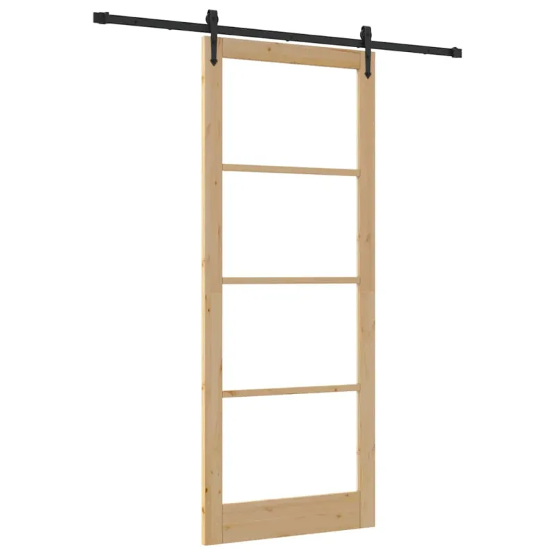Slankios durys Natūrali ir juoda 93 x 232 cm