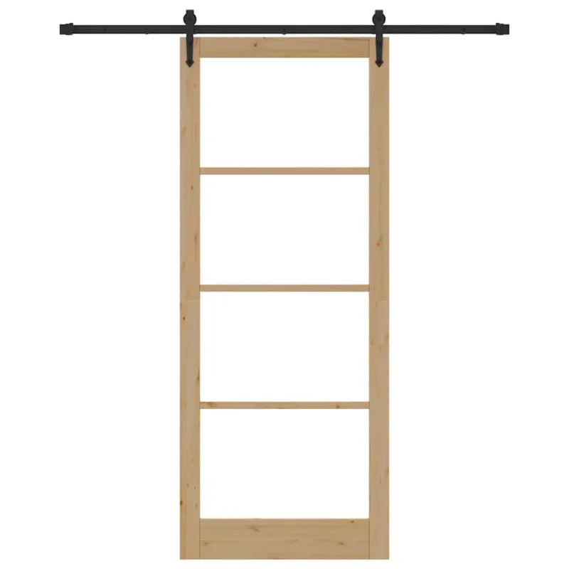 Slankios durys Natūrali ir juoda 93 x 232 cm