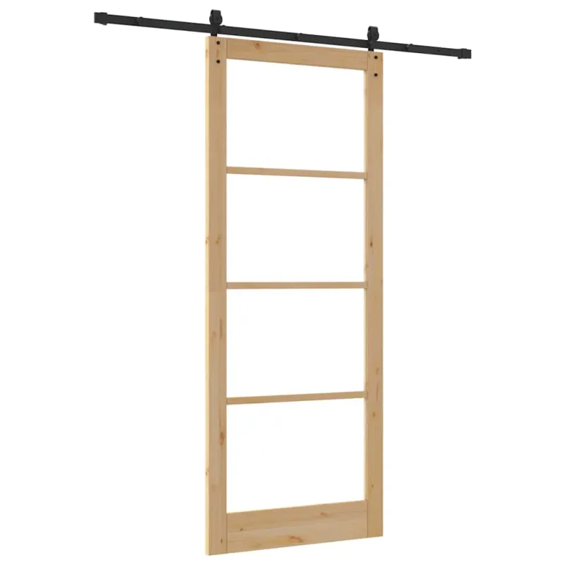 Slankios durys Natūrali ir juoda 93 x 232 cm