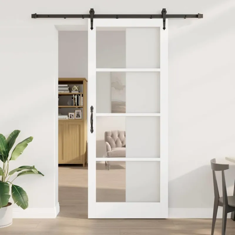 Slankios durys Balta ir juoda 93 x 232 cm