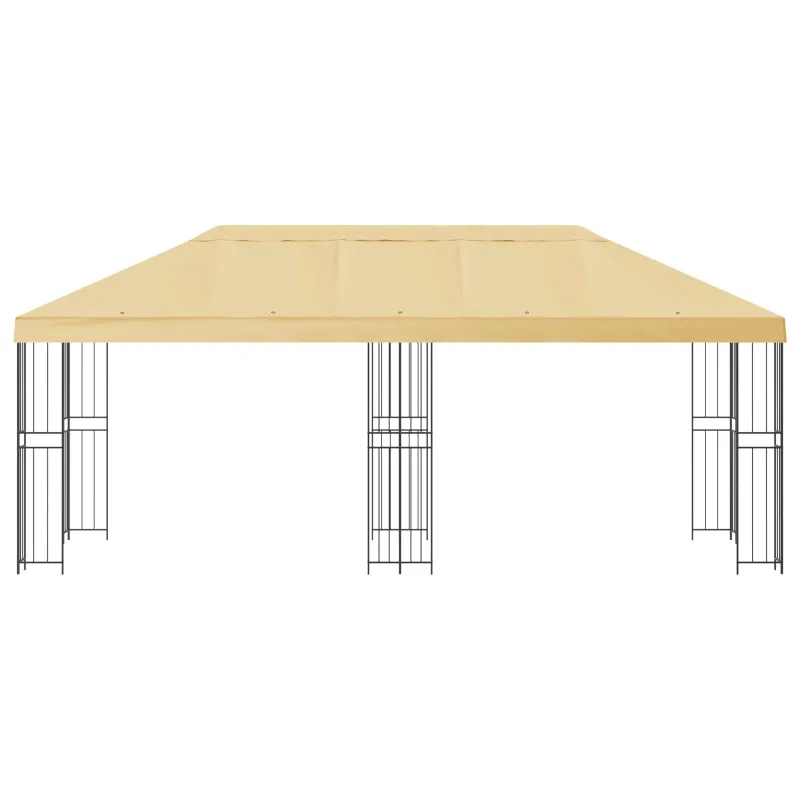 Paviljonas su šoninėmis sienelėmis 6 x 3 m Kreminė