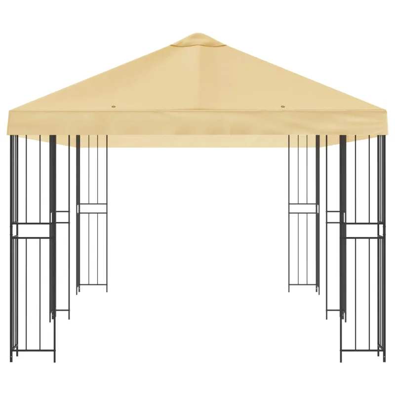 Paviljonas su šoninėmis sienelėmis 6 x 3 m Kreminė