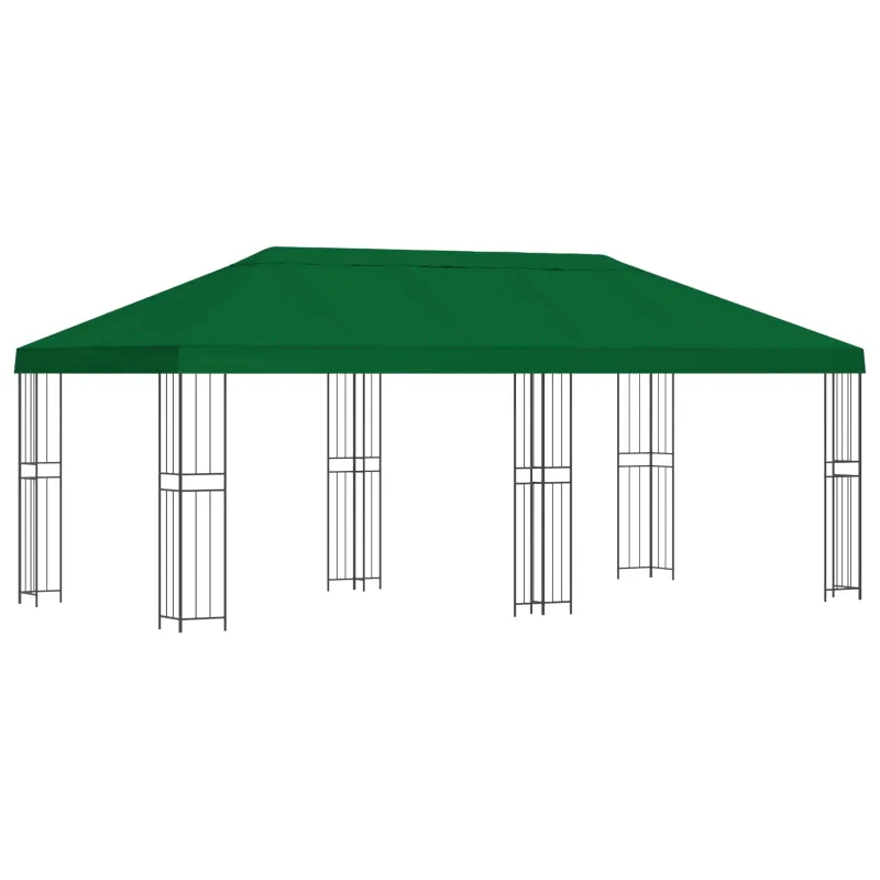 Paviljonas su šoninėmis sienelėmis 6 x 3 m Žalia