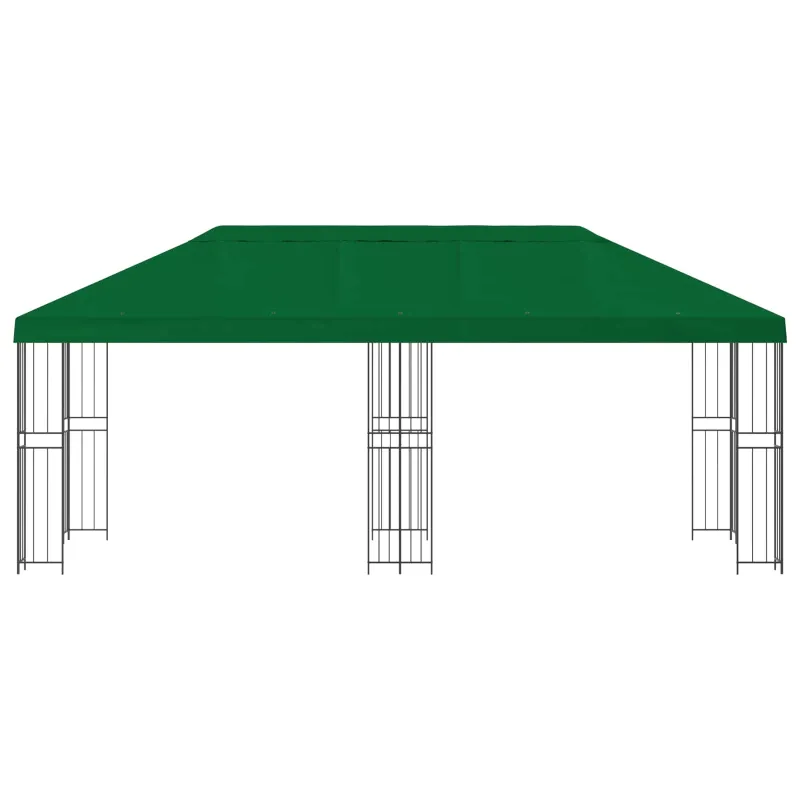 Paviljonas su šoninėmis sienelėmis 6 x 3 m Žalia