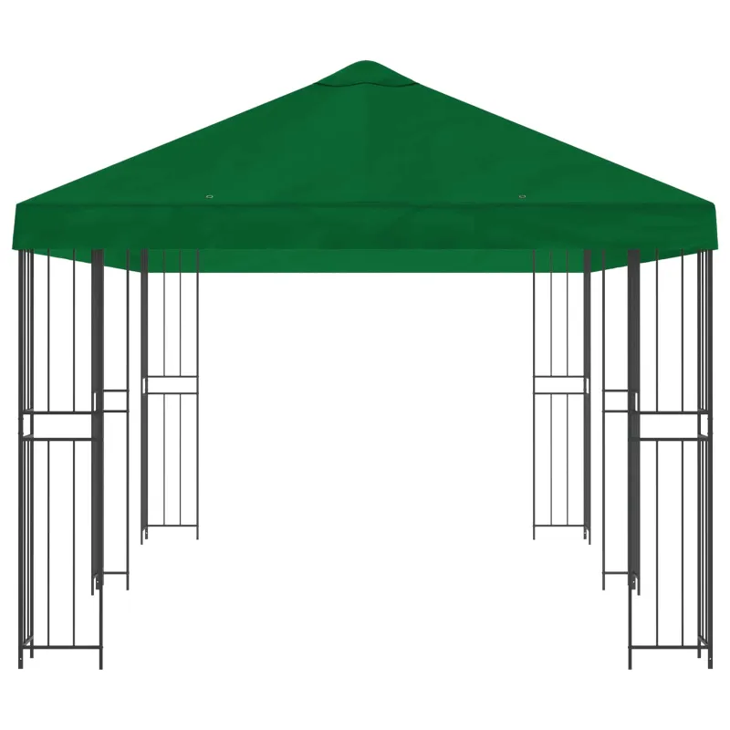 Paviljonas su šoninėmis sienelėmis 6 x 3 m Žalia