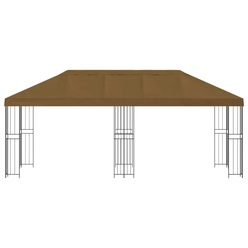 Paviljonas su šoninėmis sienelėmis 6 x 3 m Taupe