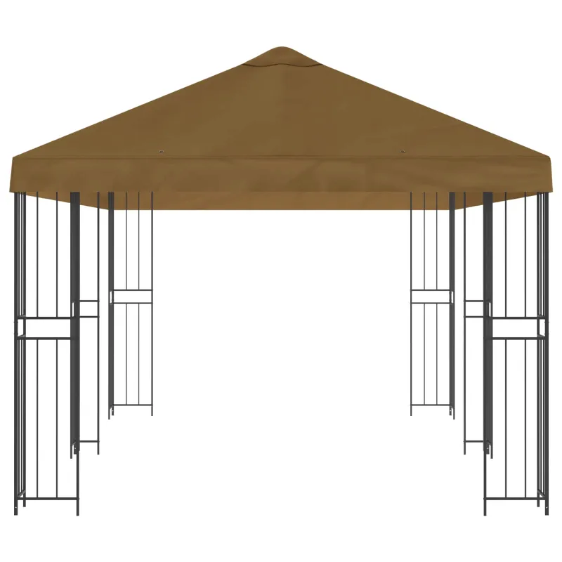 Paviljonas su šoninėmis sienelėmis 6 x 3 m Taupe