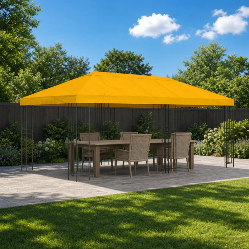 Paviljonas su šoninėmis sienelėmis 6 x 3 m Geltona