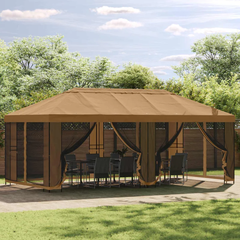 Paviljonas su šoninėmis sienelėmis 6 x 3 m Smėlio