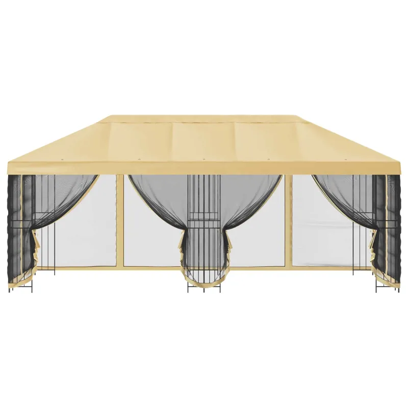 Paviljonas su šoninėmis sienelėmis 6 x 3 m Kreminė