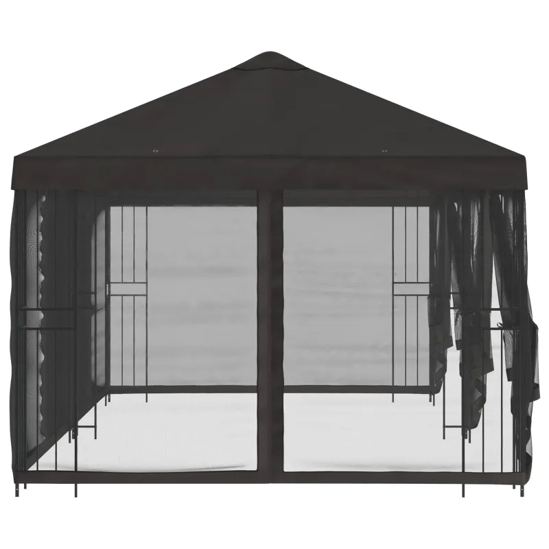Paviljonas su šoninėmis sienelėmis 6 x 3 m Antracito