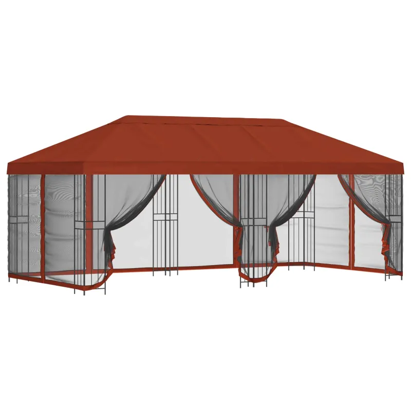 Paviljonas su šoninėmis sienelėmis 6 x 3 m Terakotos