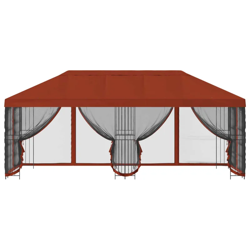 Paviljonas su šoninėmis sienelėmis 6 x 3 m Terakotos