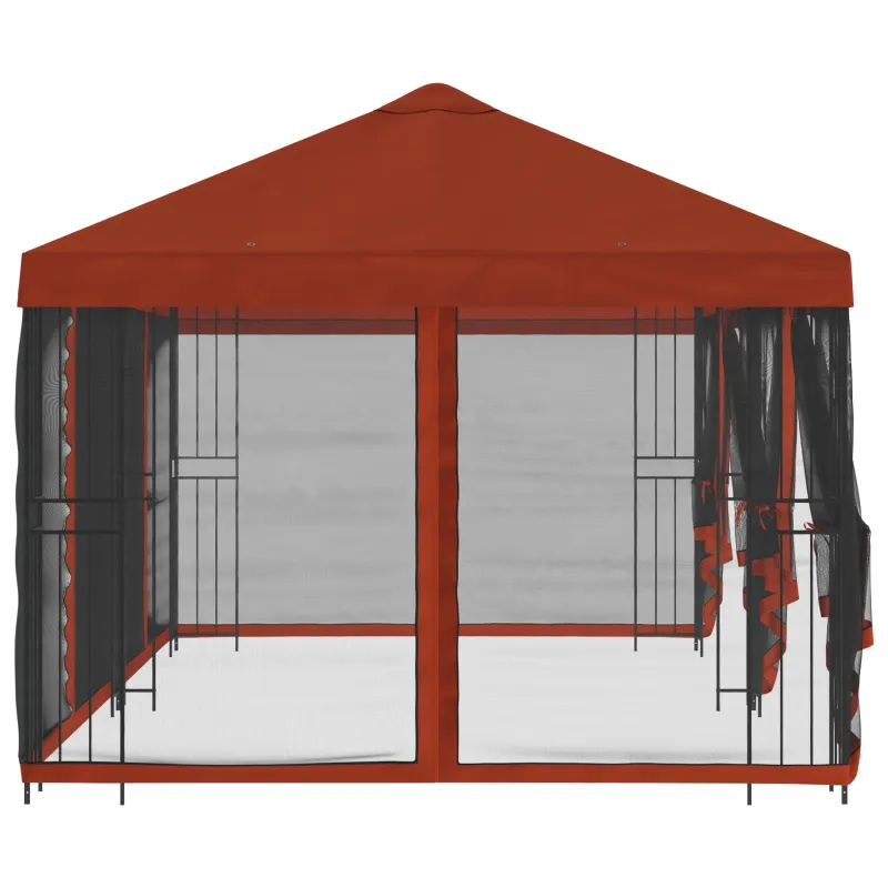 Paviljonas su šoninėmis sienelėmis 6 x 3 m Terakotos