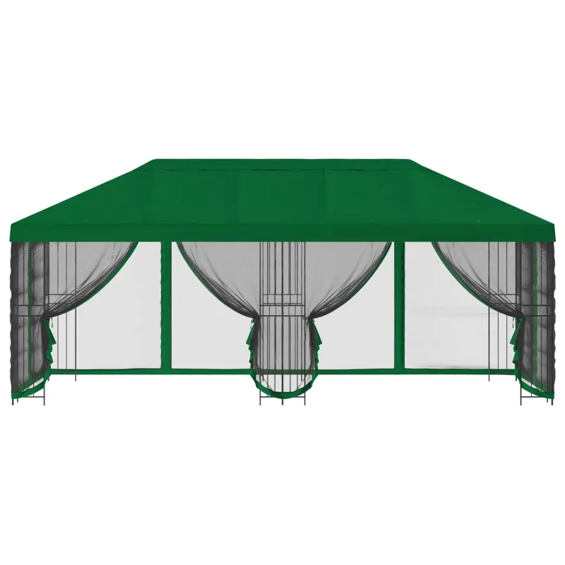 Paviljonas su šoninėmis sienelėmis 6 x 3 m Žalia
