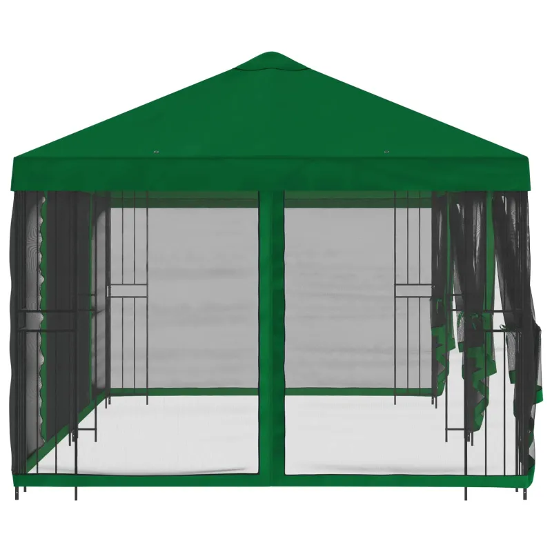 Paviljonas su šoninėmis sienelėmis 6 x 3 m Žalia