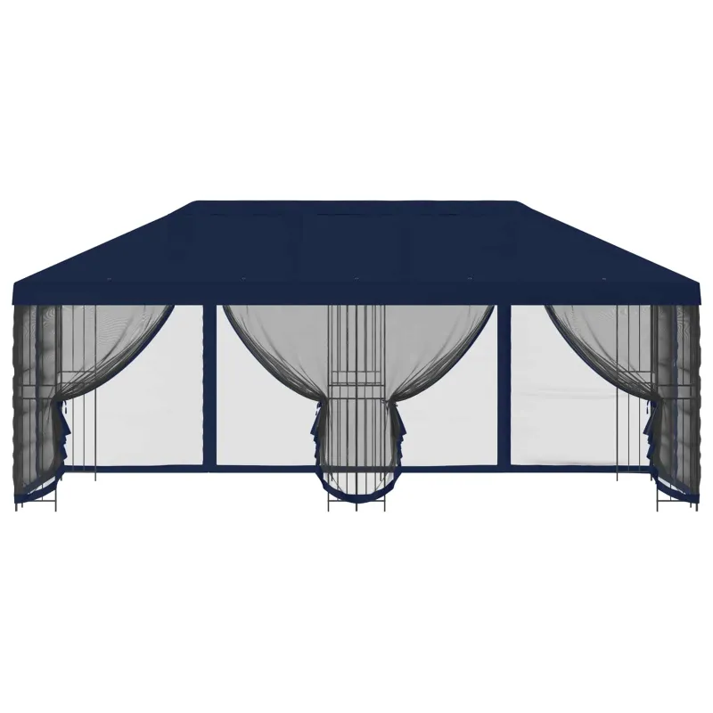 Paviljonas su šoninėmis sienelėmis 6 x 3 m Mėlyna