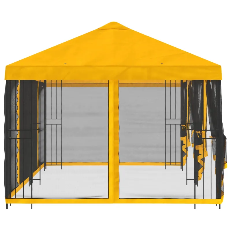 Paviljonas su šoninėmis sienelėmis 6 x 3 m Geltona