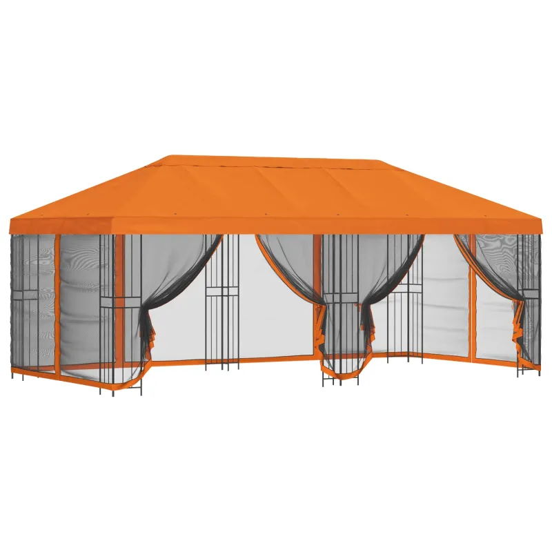 Paviljonas su šoninėmis sienelėmis 6 x 3 m Oranžinė