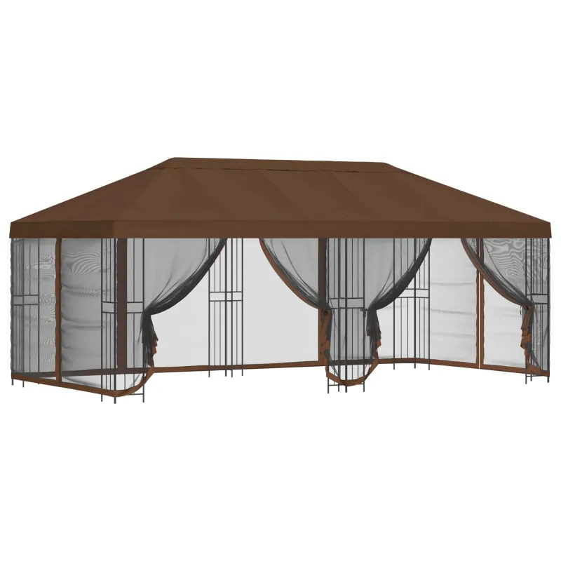 Paviljonas su šoninėmis sienelėmis 6 x 3 m Ruda