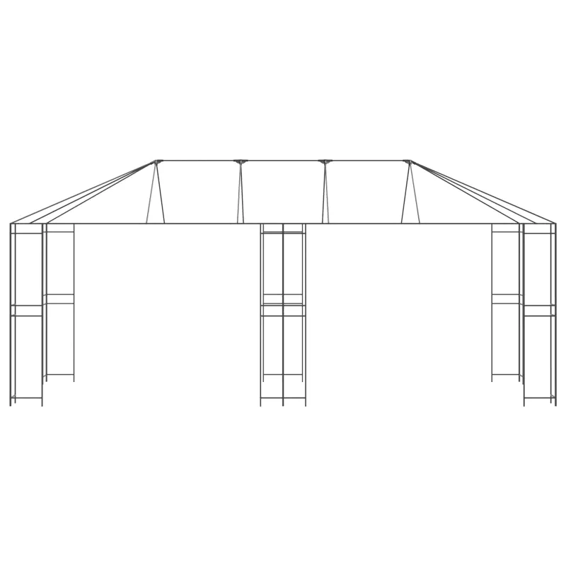 Gazebo rėmas 6 x 3 m Juoda Plienas