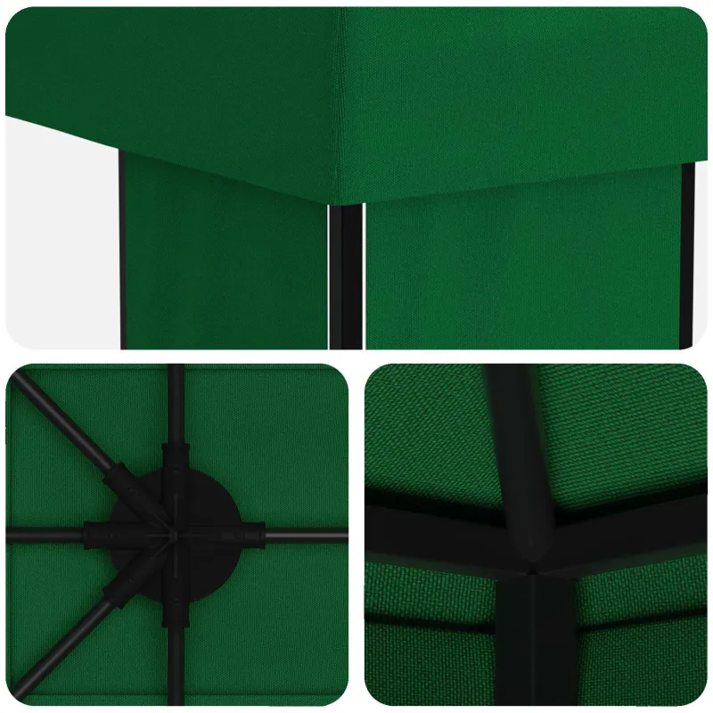Sodo Paviljonas 6 x 3 m Žalia Poliesteris ir plienas 190