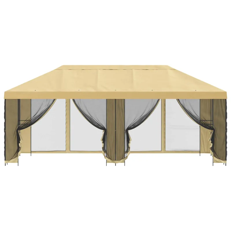 Paviljonas su šoninėmis sienelėmis 6 x 3 m Kreminė