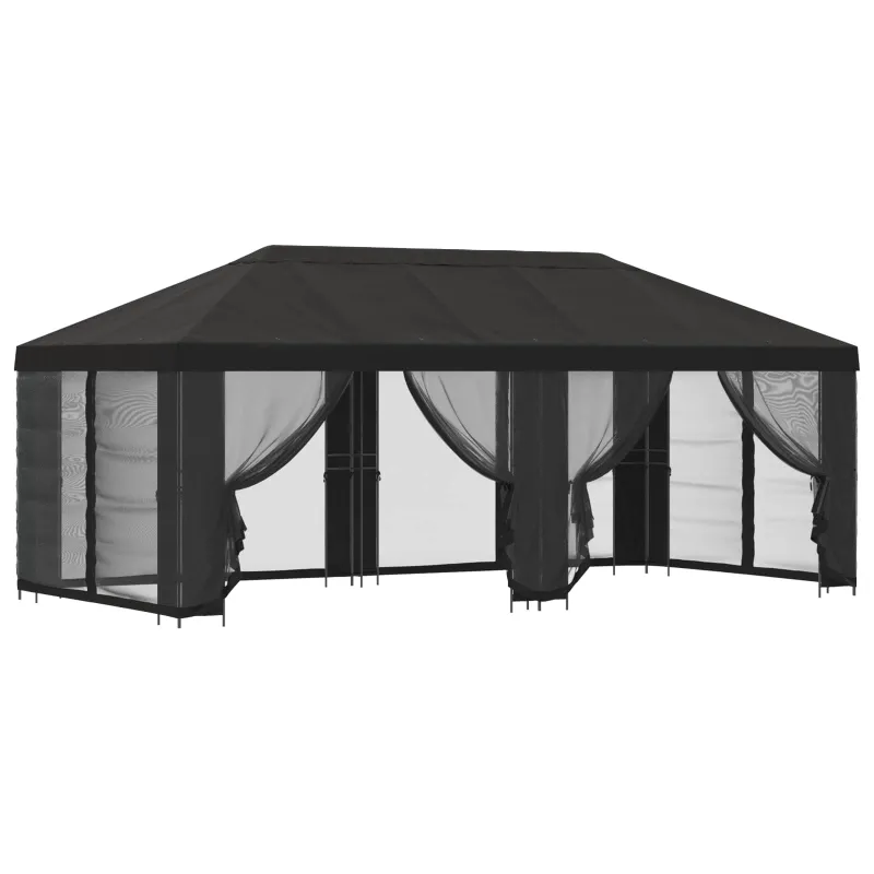 Paviljonas su šoninėmis sienelėmis 6 x 3 m Antracito