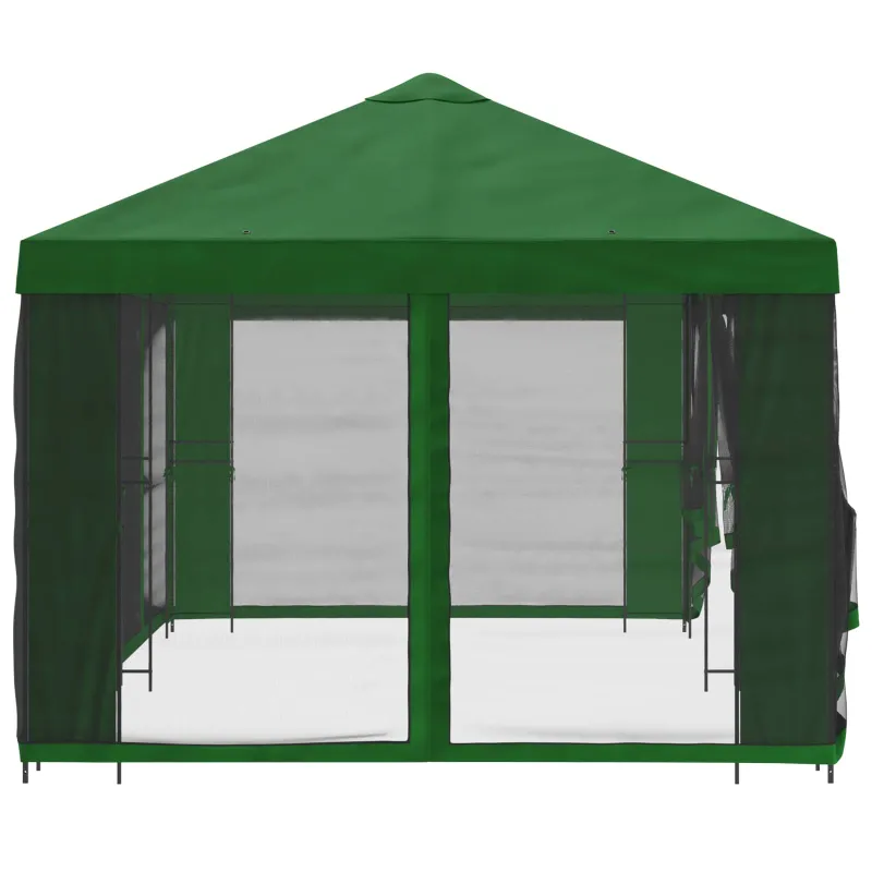 Paviljonas su šoninėmis sienelėmis 6 x 3 m Žalia