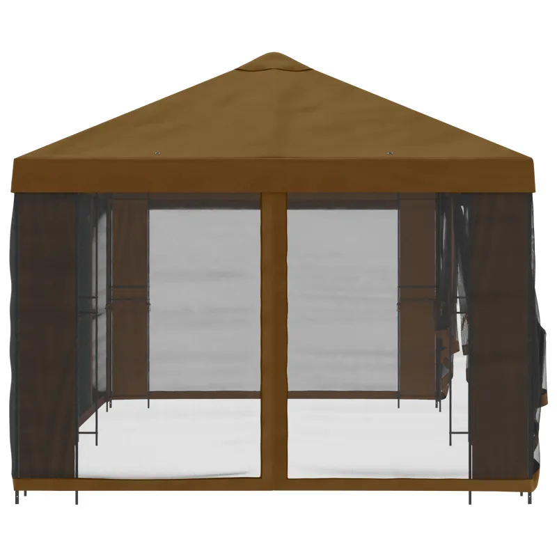 Paviljonas su šoninėmis sienelėmis 6 x 3 m Taupe