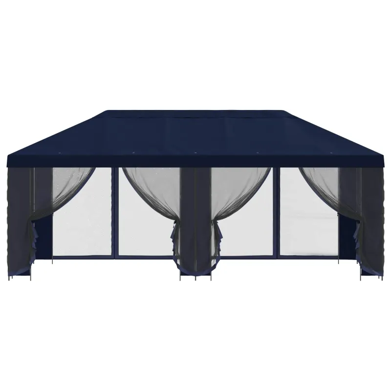 Paviljonas su šoninėmis sienelėmis 6 x 3 m Mėlyna