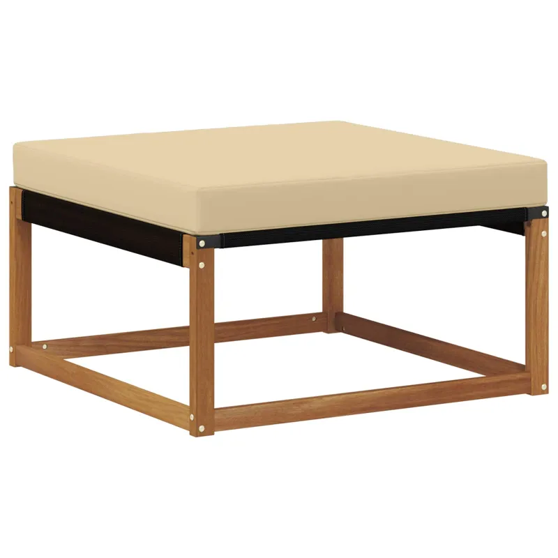 Lauko sofos komplektas su pagalve 6 pcs Natūralus ir bežinis