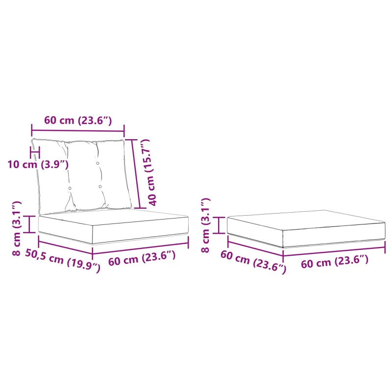 Lauko sofos komplektas su pagalve 4 pcs Natūralus ir bežinis