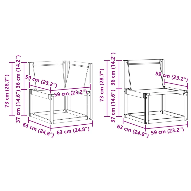 Lauko sofos komplektas su pagalve 5 pcs Natūrali ir juoda