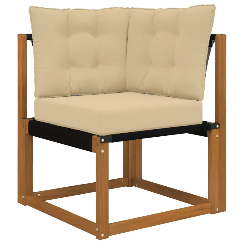 Lauko sofos komplektas 6 pcs Natūralus ir bežinis