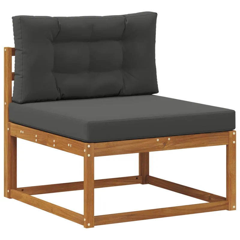 Lauko sofos komplektas 6 pcs Natūralus ir antracitas