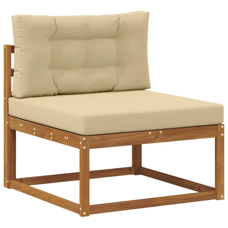 Lauko sofos komplektas 7 pcs Natūralus ir bežinis