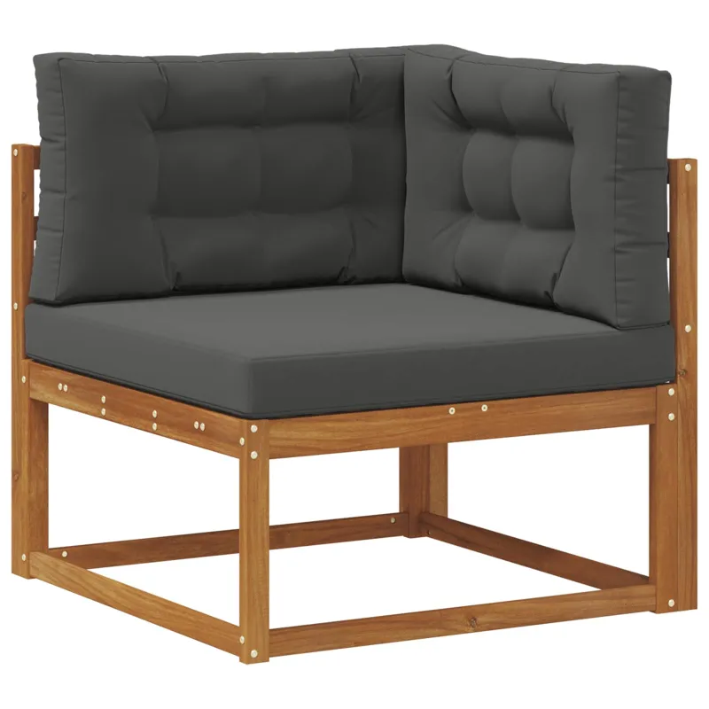 Lauko sofos komplektas 5 pcs Natūralus ir antracitas