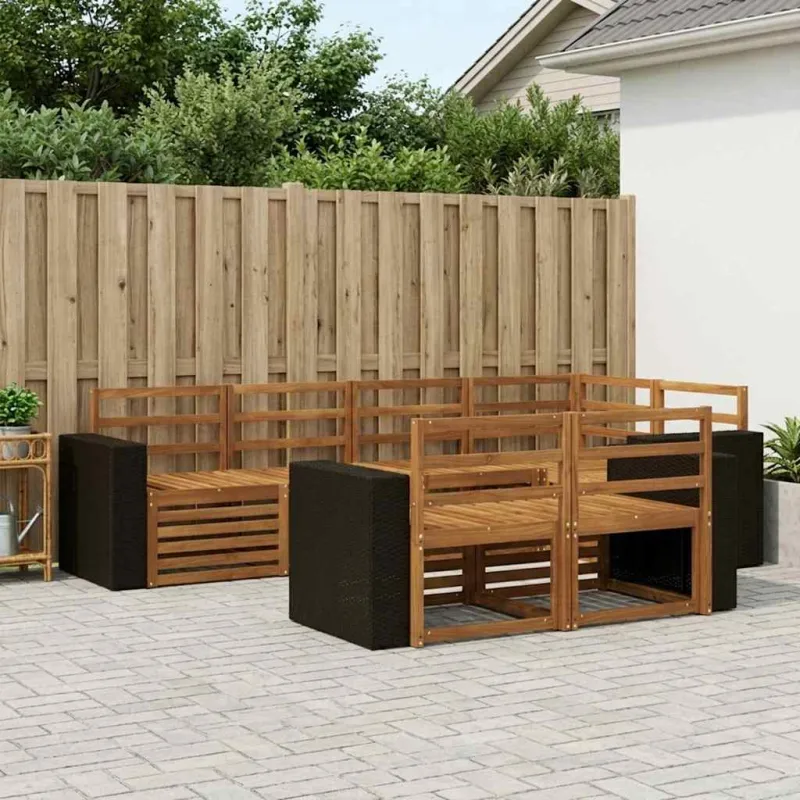 Sekcijos sofų komplektas 7 pcs Natūrali
