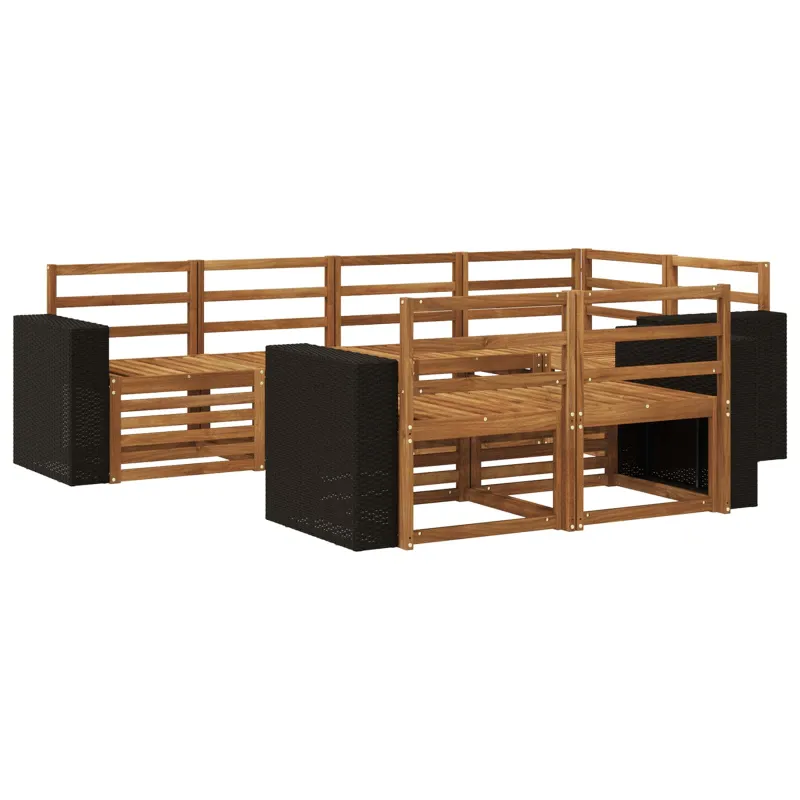 Sekcijos sofų komplektas 7 pcs Natūrali