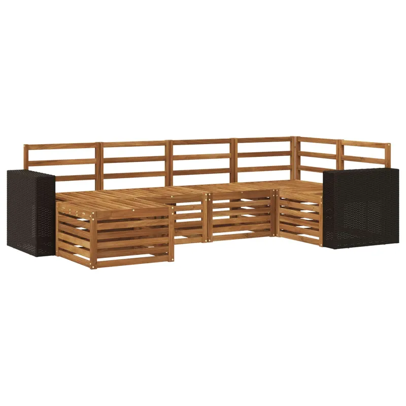 Sekcijos sofų komplektas 6 pcs Natūrali