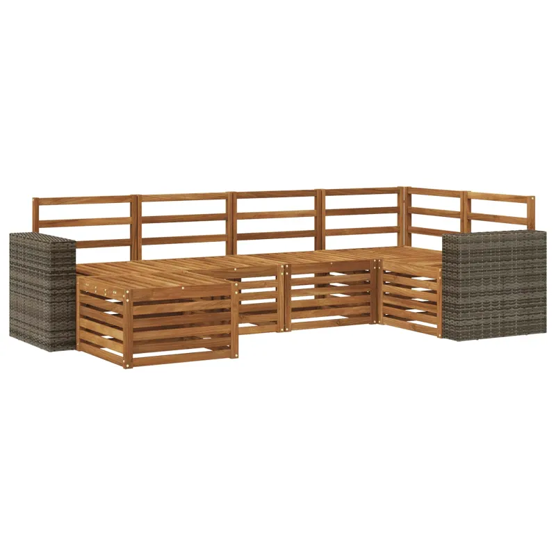 Sekcijos sofų komplektas 6 pcs Natūrali