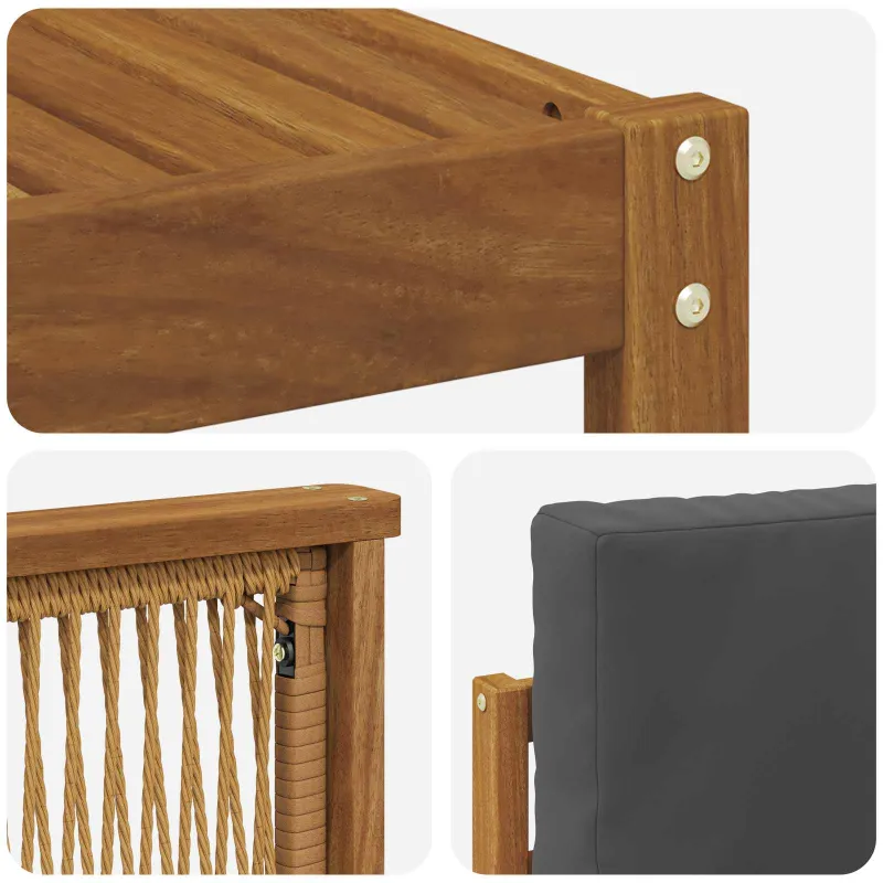Sekcijos sofų komplektas 6 pcs Natūralus ir antracitas