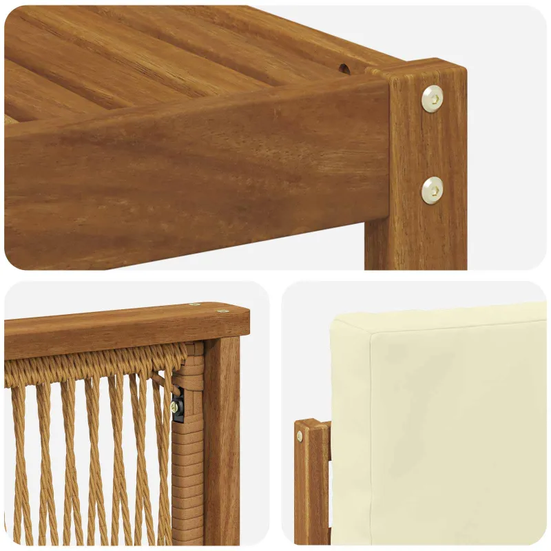 Sekcijos sofų komplektas 6 pcs Natūralus ir grietinėlė