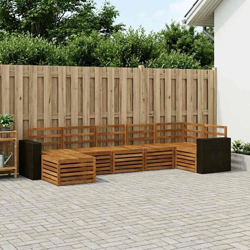 Sekcijos sofų komplektas 7 pcs Natūrali
