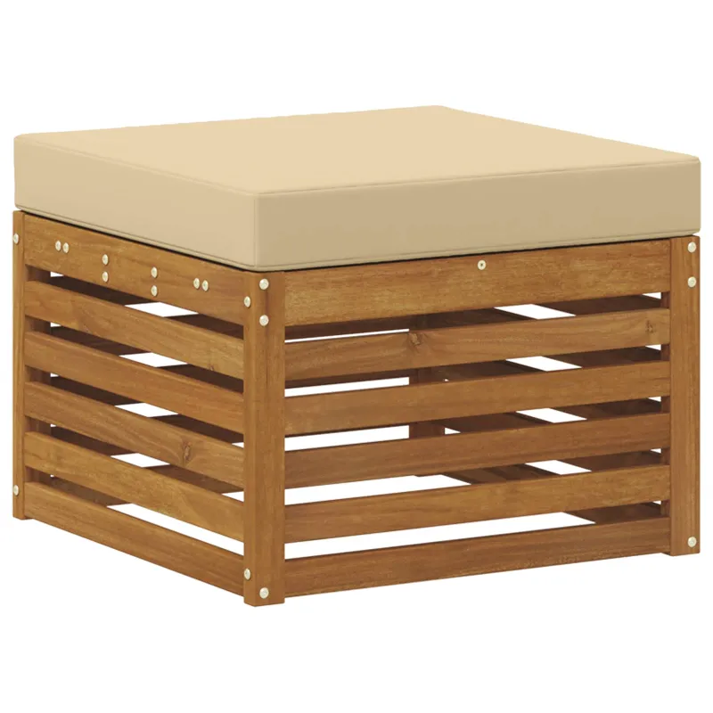 Lauko sofos komplektas su pagalve 6 pcs Natūrali