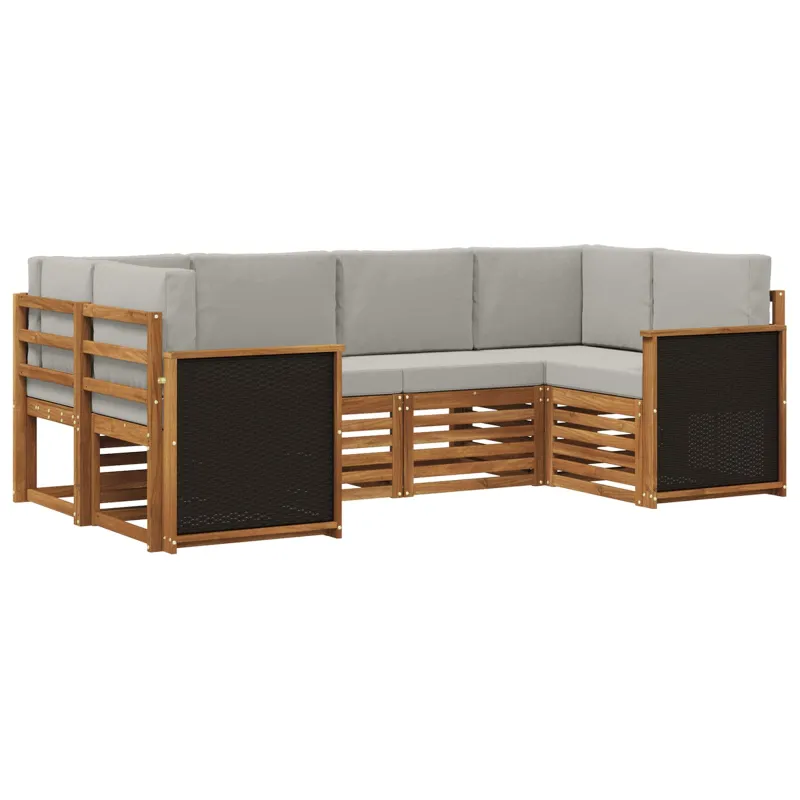 Sekcijos sofų komplektas su pagalve 5 pcs