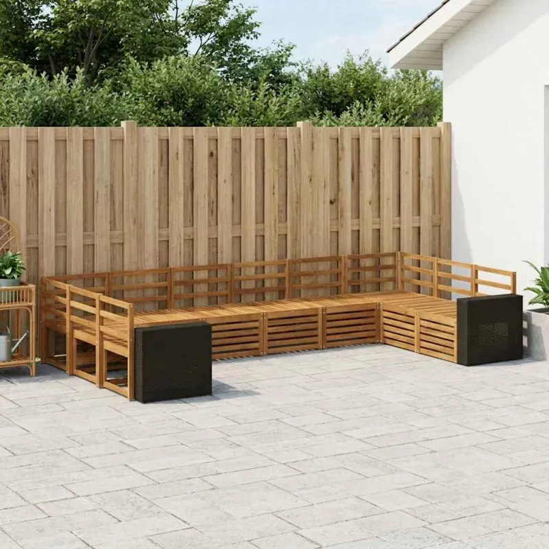 Sekcijos sofų komplektas 10 pcs Natūrali
